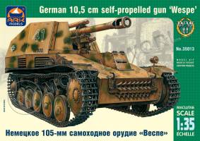 Склеиваемая пластиковая модель Немецкое 105-мм самоходное орудие «Веспе». Масштаб 1:35