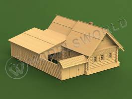Набор для постройки модели Дом крестьянина из села Илькино, XIX век. Масштаб 1:72