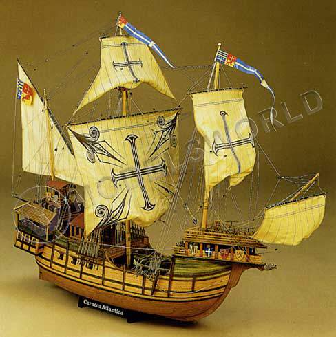 Набор для постройки модели корабля SAO MIGUEL океанская каракка XVI века, вооруженный. Масштаб 1:54 - фото 1