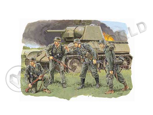 Фигуры немецких пехотинцев, Украина, лето 1943 г. Масштаб 1:35 - фото 1