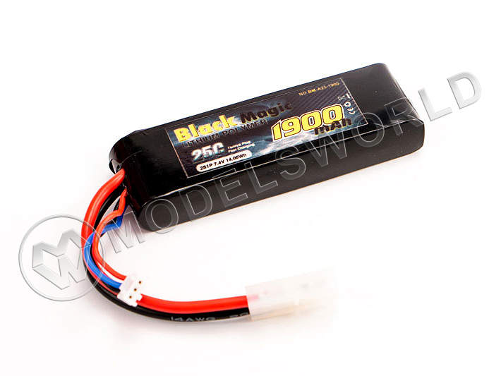 Аккумулятор Black Magic Li-Po 7.4V, 1900mAh, 25C, 2S - фото 1