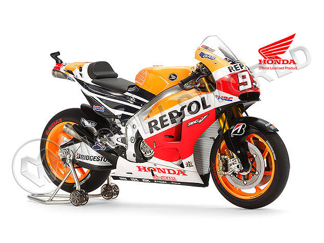 Склеиваемая пластиковая модель мотоцикла Repsol Honda RC213V'14. Масштаб 1:12 - фото 1