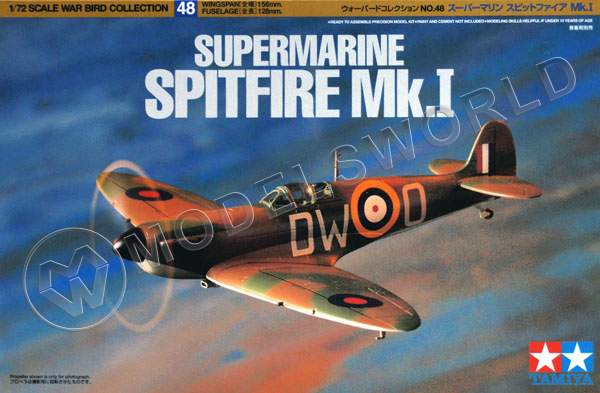 Склеиваемая пластиковая модель самолета Supermarine Spitfire Mk.I. Масштаб 1:72 - фото 1