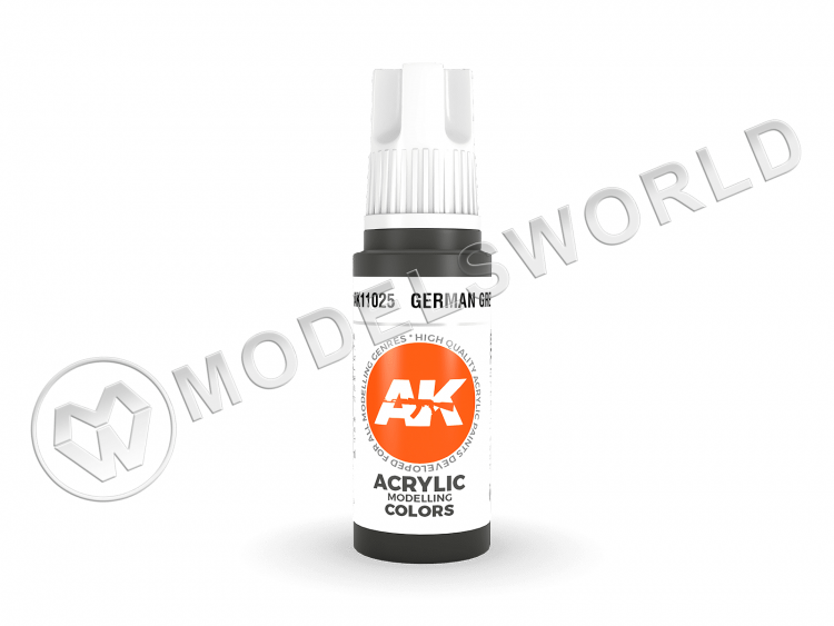 Акриловая краска AK Interactive 3rd GENERATION Standard. German Grey. 17 мл - фото 1