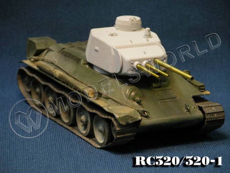 Конверсионный набор для танка Т-34 обр. 1941 г, в трехпушечный танк Т-34-3. Масштаб 1:35 - фото 1