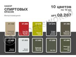 Набор спиртовых красок Jim Scale "Импортозамещение 10 цветов"