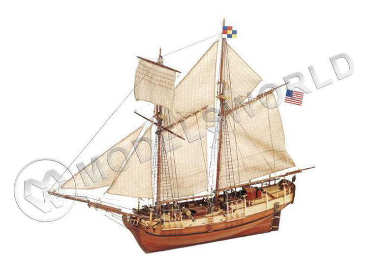 Набор для постройки модели корабля INDEPENDENCE американская военная шхуна. Масштаб 1:35 - фото 1