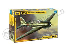 Склеиваемая пластиковая модель самолета Советский бомбардировщик Су-2. Масштаб 1:48