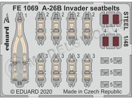 Фототравление для модели A-26B Invader стальные ремни, ICM. Масштаб 1:48