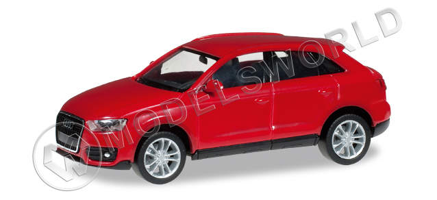 Модель автомобиля Audi Q3, красный. H0 1:87 - фото 1