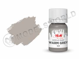 Акриловая краска ICM, цвет Теплый серый (Warm Grey), 12 мл