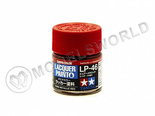 Лаковая краска металлик Tamiya LP-46 Pure Metallic Red, 10 мл
