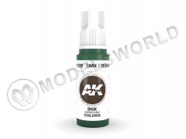 Акриловая краска AK Interactive 3rd GENERATION Ink. Dark Green. 17 мл