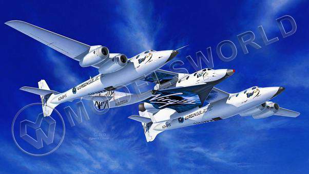 Склеиваемая пластиковая модель SpaceShipTwo and WhiteKnightTwo. Масштаб 1:144 - фото 1