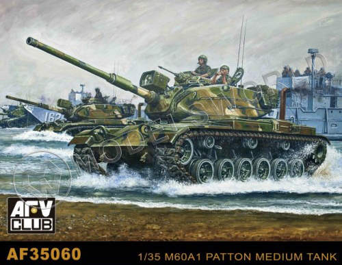Склеиваемая пластиковая модель M60A1 PATTON Основной боевой танк. Масштаб 1:35 - фото 1