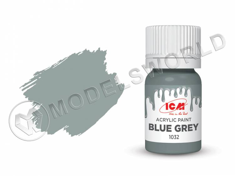 Акриловая краска ICM, цвет Сине-серый (Blue Grey), 12 мл - фото 1