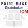 Окрасочная маска на остекление Studebaker, ICM, Моделист. Масштаб 1:35