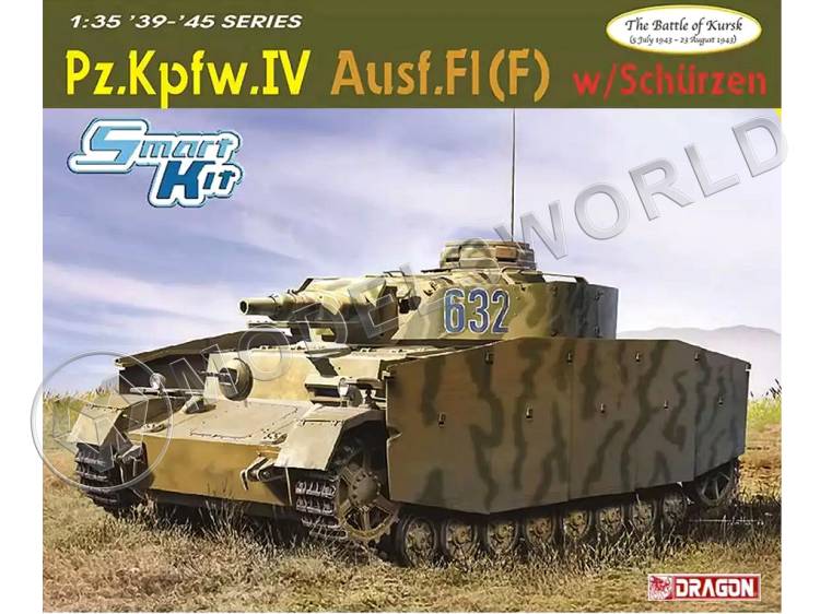 Склеиваемая пластиковая модель Немецкий танк Pz.Kpfw.IV Ausf.F1(F). Масштаб 1:35 - фото 1