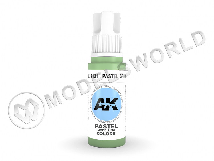 Акриловая краска AK Interactive 3rd GENERATION Pastel. Pastel Green. 17 мл - фото 1