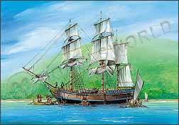 Склеиваемая пластиковая модель Экспедиционный корабль "Баунти". Масштаб:1/87.