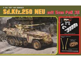 Склеиваемая пластиковая модель Немецкий легкий бронетранспортер Sd.Kfz.250 NEU mit 5 cm PaK 38. Масштаб 1:35