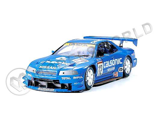 Склеиваемая пластиковая модель автомобиля Calsonic Nissan GT-R (R34). Масштаб 1:24 - фото 1