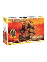 Склеиваемая пластиковая модель Пиратский корабль Генри Моргана «Чёрная Жемчужина». Масштаб 1:350