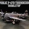 Склеиваемая пластиковая модель самолета P-47D Thunderbolt "Bubbletop". Масштаб 1:72
