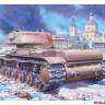 Склеиваемая пластиковая модель Тяжелый танк КВ-1 обр.1942 ранняя версия. Масштаб 1:35