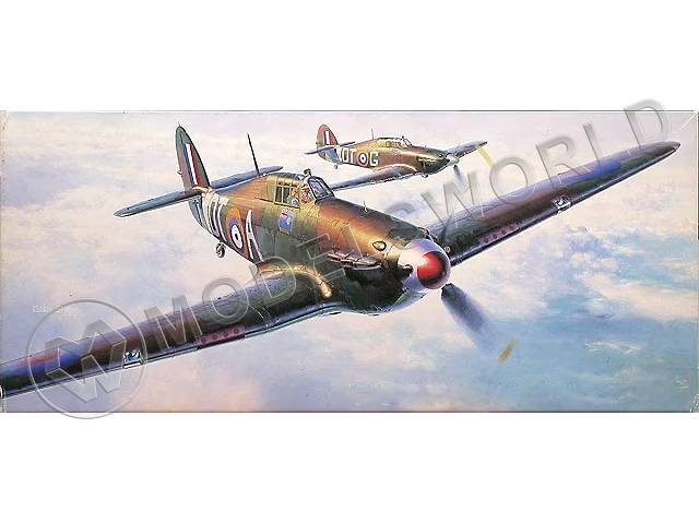 Склеиваемая пластиковая модель самолета Hurricane Mk.I Late type "Battle of Britain" + КОМПЛЕКТ ДОПОЛНЕНИЙ. Масштаб 1:72 - фото 1