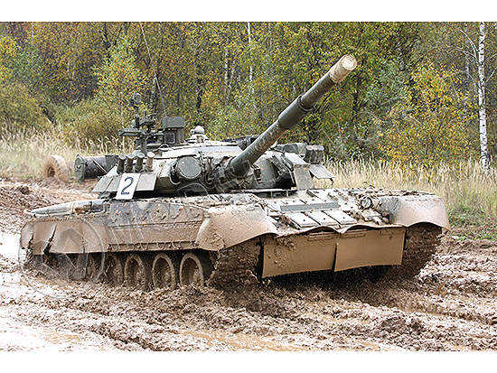 Склеиваемая пластиковая модель Основной боевой танк Т-80У. Масштаб 1:35 - фото 1