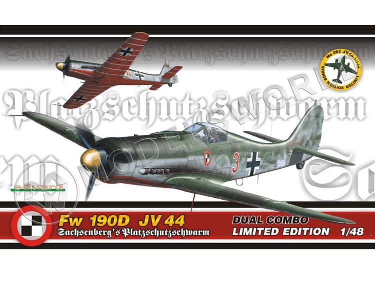 Склеиваемая пластиковая модель самолета Fw 190D JV 44 Dual Combo (Limited edition) Масштаб 1:48 - фото 1