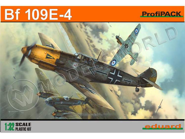 Склеиваемая пластиковая модель самолета Bf 109E-4. ProfiPACK. Масштаб 1:32. - фото 1
