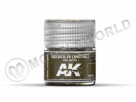Акриловая лаковая краска AK Interactive Real Colors. Gelboliv (Initial) RAL 6014. 10 мл