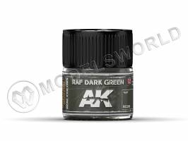 Акриловая лаковая краска AK Interactive Real Colors. RAF Dark Green. 10 мл
