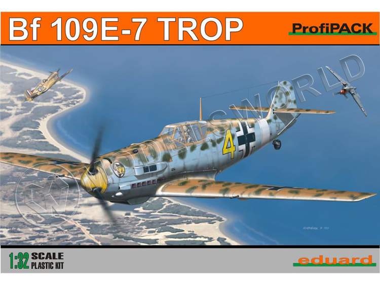 Склеиваемая пластиковая модель самолета Bf 109E-7 Trop. ProfiPACK. Масштаб 1:32 - фото 1