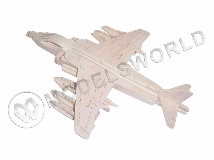 Сборная деревянная модель Истребитель "Харриер" - фото 1