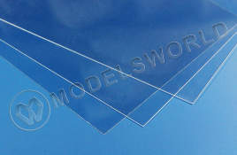 Прозрачный пластик 0.25 мм, 2 листа 15х30 см