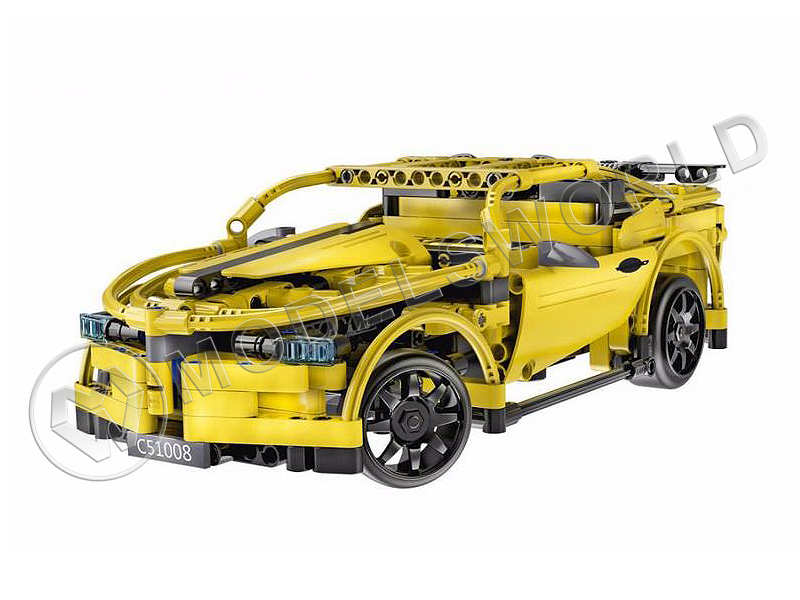 radioupravlyaemyj konstruktor cada technic sportivnaya mashina zheltaya
