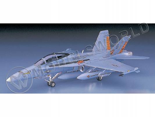 Склеиваемая пластиковая модель самолета F/A-18D Hornet D9. Масштаб 1:72