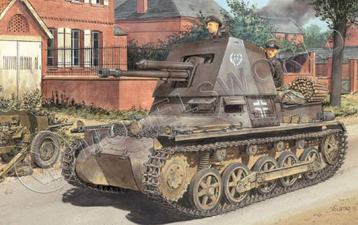 Склеиваемая пластиковая модель 4.7cm Panzerjager I Early Prodcution. Масштаб 1:35 - фото 1
