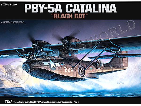 Склеиваемая пластиковая модель Бомбардировщик PBY-5A Catalina. Масштаб 1:72 - фото 1