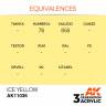 Акриловая краска AK Interactive 3rd GENERATION Standard. Ice Yellow. 17 мл