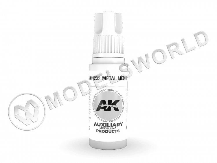 Metal Medium Auxiliary AK Interactive 3rd GENERATION. Металлический эффект. 17 мл - фото 1