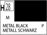 Краска водоразбавляемая художественная MR.HOBBY METAL BLACK (Металлик) 10мл. - фото 1