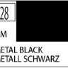 Краска водоразбавляемая художественная MR.HOBBY METAL BLACK (Металлик) 10мл.