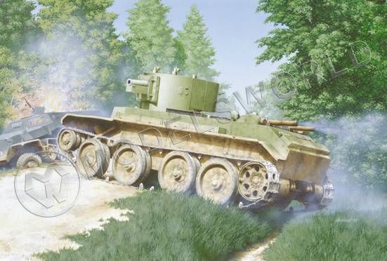 Склеиваемая пластиковая модель БТ-7А артиллерийский танк. Масштаб 1:35