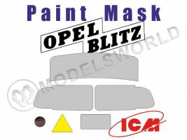 Окрасочная маска на остекление Opel Blitz, ICM. Масштаб 1:35