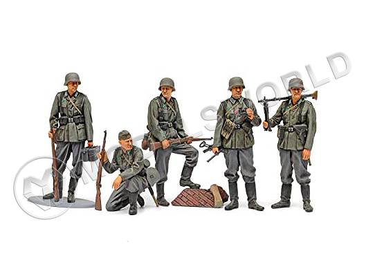 Фигуры немецкие пехотинцы 1941-42 гг (5 фигур). Масштаб 1:35 - фото 1