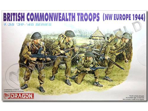 Фигуры солдат British Commonwealth Troops, 1944 г. Масштаб 1:35 - фото 1